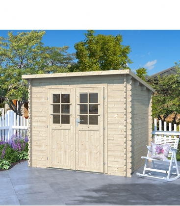 Abri de jardin en bois mono pente de 5m² (2,5mx2m)