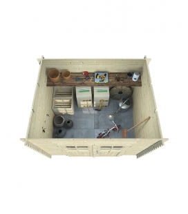 Abri de jardin en bois mono pente de 5m² (2,5mx2m)