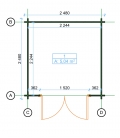 Abri de jardin en bois mono pente de 5m²