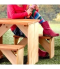 aire de jeux table pique-nique enfant ZidZed XL en bois exotique
