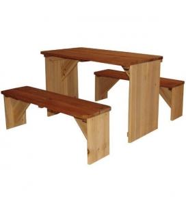 aire de jeux table pique-nique enfant ZidZed XL en bois exotique
