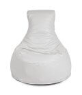 Outbag Slope Pouf de plein air Cuir texture light-white