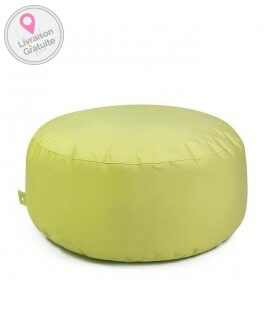 Fabric-plus Cake round ottoman outbag lime color