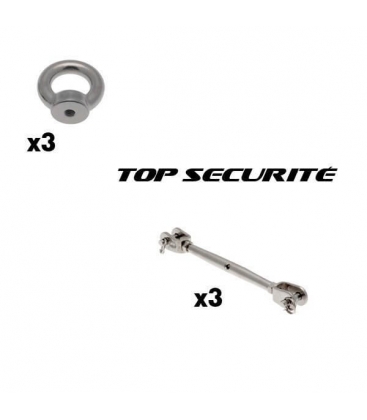 Kit Fixation toile ombre Triangulaire optimale top sécurité