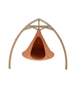 Cacoon Wooden Tripod with double hammock mango color
