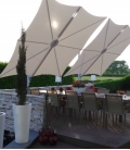Spectra Parasol Carré 300 cm déporté structure alu parasol hotel restaurant