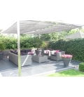 Store Vélum Pergola HDPE Nesling installation double anthracite