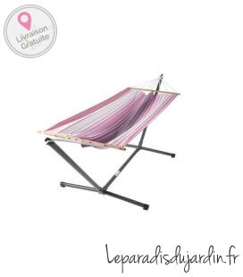 Set metal stand + hammock Latina mauve pink red