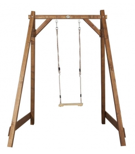 Single swing 1 person axi in quality wood and in brown or white gray