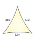 voile nesling triangle 5m densité 285gr en hdpe ajouré qualité premium couleur crème
