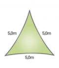 voile nesling triangle 5m densité 285gr en hdpe ajouré qualité premium couleur lemon lime