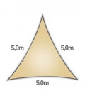 voile nesling triangle 5m densité 285gr en hdpe ajouré qualité premium sable