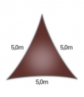 voile nesling triangle 5m densité 285gr en hdpe ajouré qualité premium terracotta