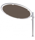 Parasol Umbrosa Rond moderne Eclipsum umbrella Taupe aluminium de qualité