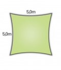 voile d'ombrage Nesling carré hdpe 5m densité 285gr/m² coloris citron vert