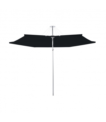 Parasol Umbrosa Infina forme ronde poteau alu couleur tissu black