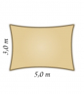 Voile rectangle 3x5m Densité 285gr hdpe Nesling coloris sable