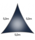 Voile Triangle Equilatéral ajourée 5,0m bleu marine nouveauté 2021