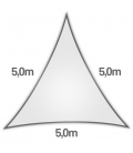 Voile Triangle Equilatéral ajourée 5,0m blanc neige nouveauté 2021