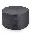 Rock pouf traditionnel rond outbag tissu new canvas noir