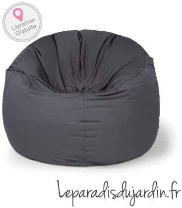 Pouf rond Donut tissu PLUS COLORIS ANTHRACITE OUTBAG