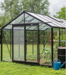 Serre parois droites R306H ACD 13.62m² finition Aluminium Naturel - 306 x 445cm