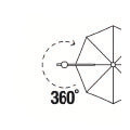 parasol nesling classic déporté orientable 360 degré