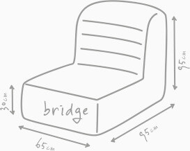 croquis dimension fauteuil sofa de plein air outbag Bridge